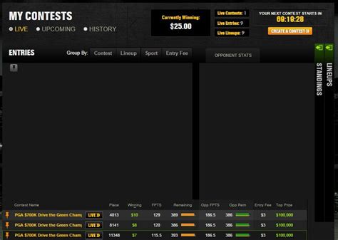 draftkings live scoring